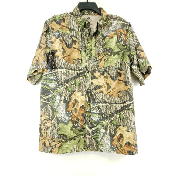 Mossy Oak Obsession Men's Size Medium Vented Short Sleeve Camouflage Shirt - Picture 1 of 7